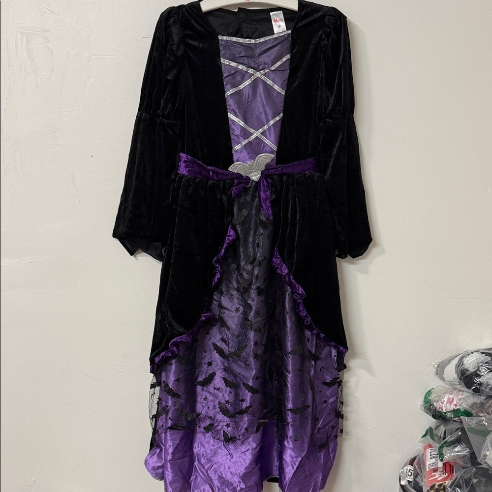 Black and Purple girls bat witch costume